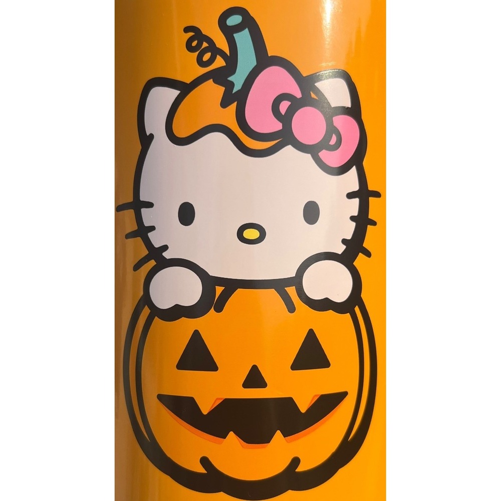 Sanrio Hello Kitty in Pumpkin Halloween 40oz Stainless Steel Tumbler Cup w/Straw